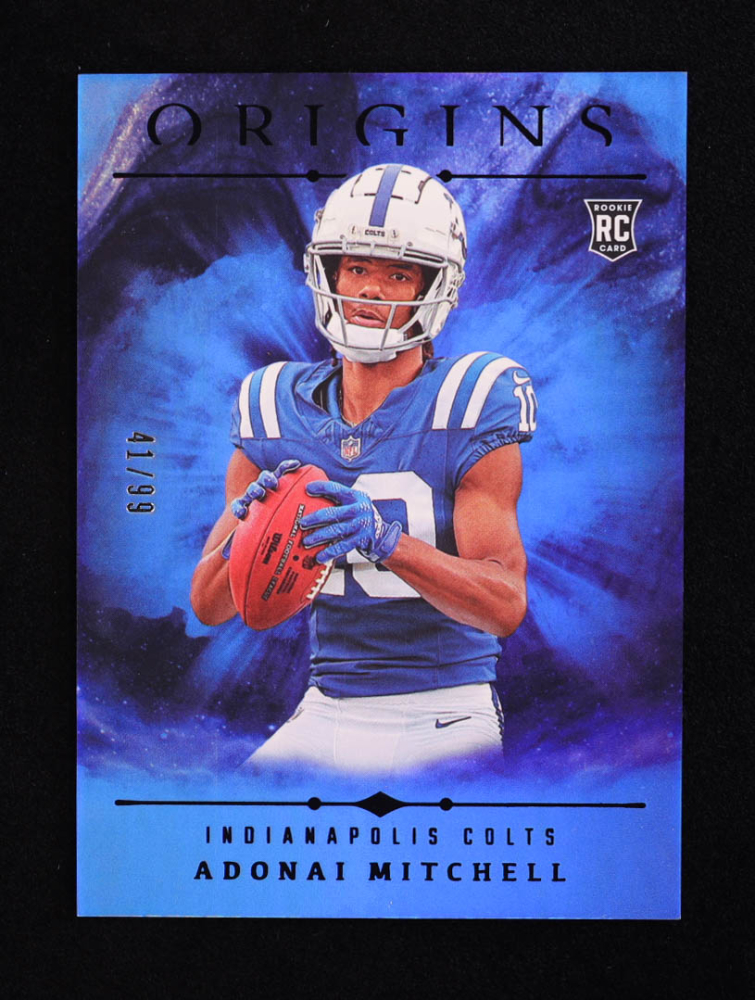 Adonai Mitchell 2024 Panini Origins Holo Blue #108 RC #41/99
