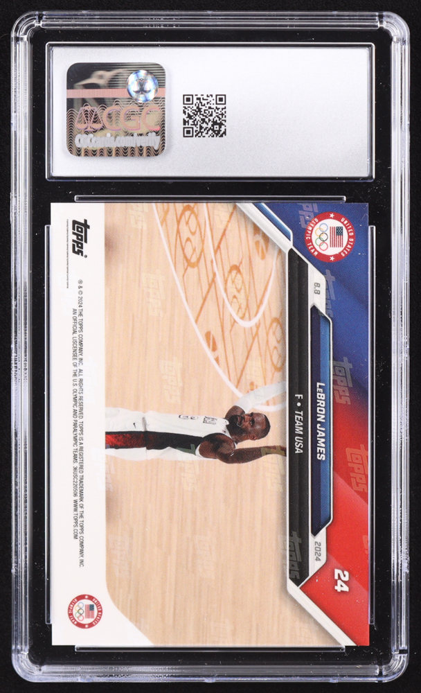 LeBron James 2024 Topps Now Olympic Games #24 (CGC 10) at PristineAuction.com LeBron James 2024 Topps Now Olympic Games #24 (CGC 10) at PristineAuction.com
