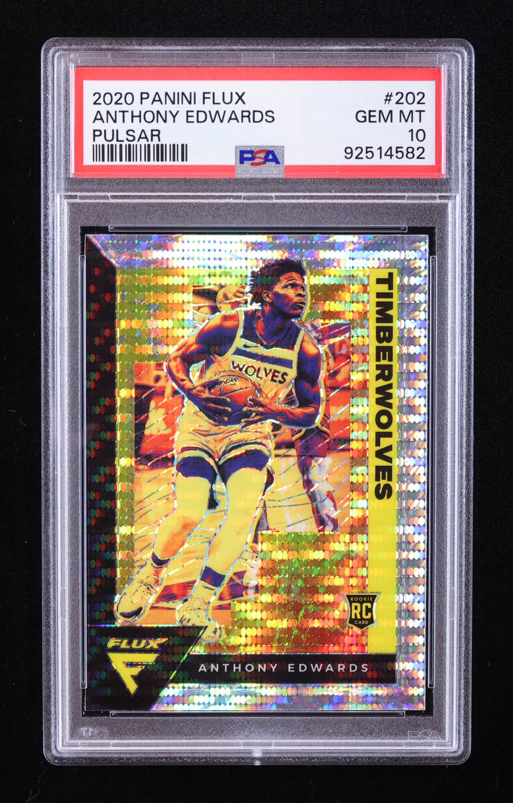 Anthony Edwards 2020-21 Panini Flux Factory Pulsar #202 RC (PSA 10) at PristineAuction.com Anthony Edwards 2020-21 Panini Flux Factory Pulsar #202 RC (PSA 10) at PristineAuction.com