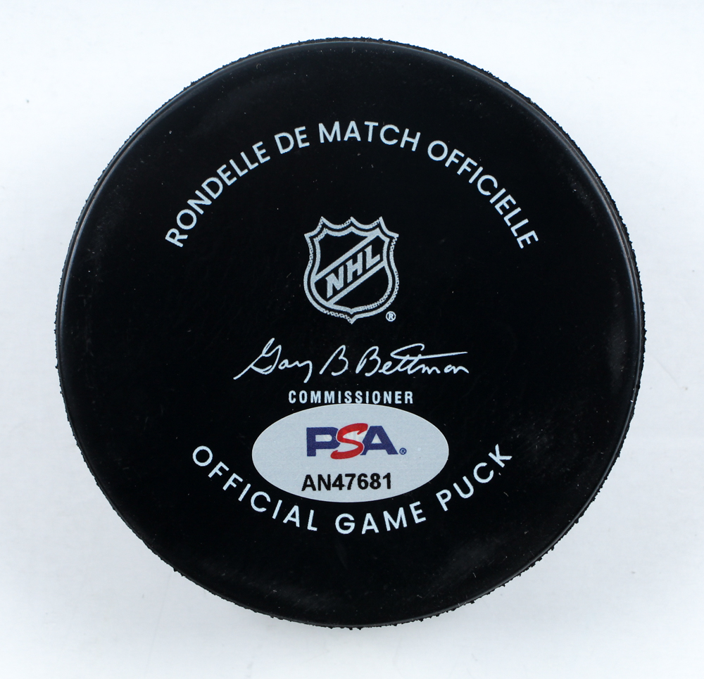 Connor Bedard Signed Blackhawks Logo Hockey Puck (PSA) at PristineAuction.com Connor Bedard Signed Blackhawks Logo Hockey Puck (PSA) at PristineAuction.com