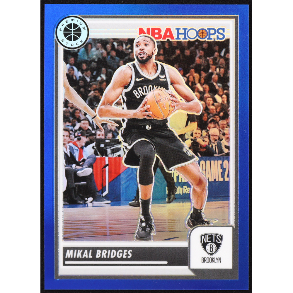 Hoops Bridge Mikal Bridges 2023-24 Hoops Premium Stock Blue Prizm #180 #94/120 ...