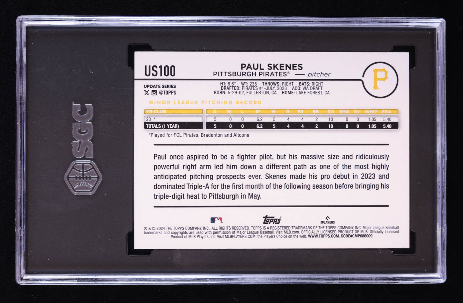Paul Skenes 2024 Topps Update #US100 RC (SGC 9.5) at PristineAuction.com Paul Skenes 2024 Topps Update #US100 RC (SGC 9.5) at PristineAuction.com