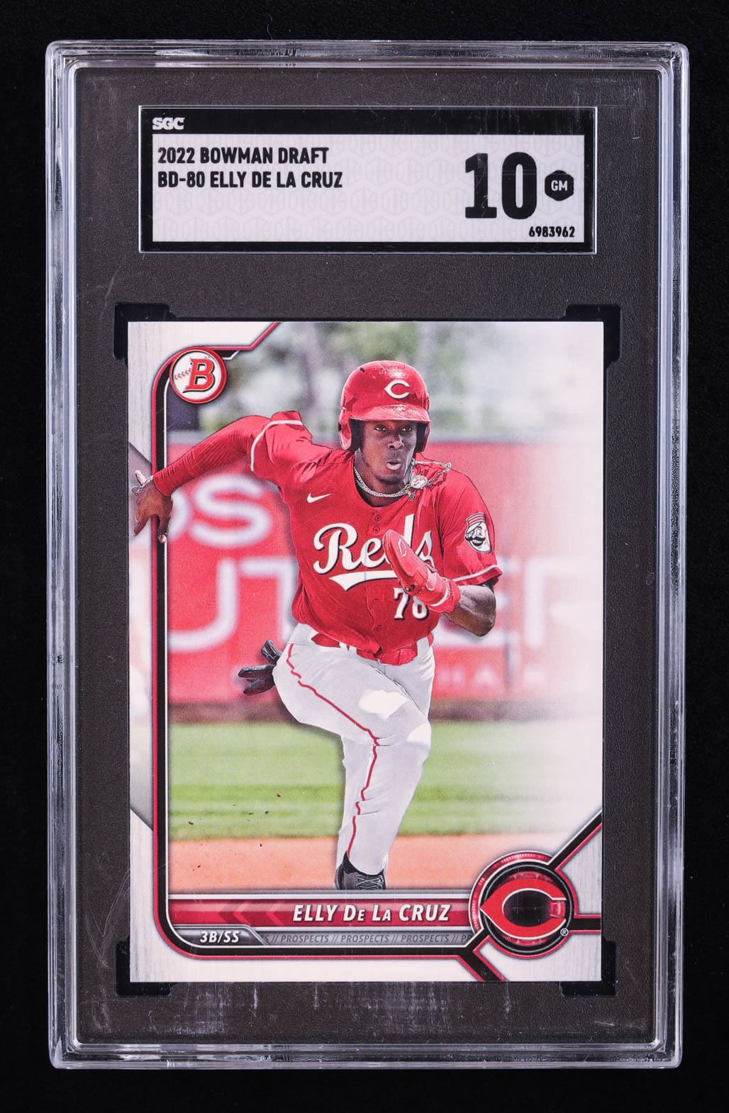 Elly De La Cruz 2022 Bowman Draft #BD80 RC (SGC 10) at PristineAuction.com Elly De La Cruz 2022 Bowman Draft #BD80 RC (SGC 10) at PristineAuction.com