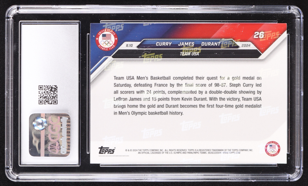 Stephen Curry / LeBron James / Kevin Durant 2024 Topps Now #26 (CGC 10) at PristineAuction.com Stephen Curry / LeBron James / Kevin Durant 2024 Topps Now #26 (CGC 10) at PristineAuction.com