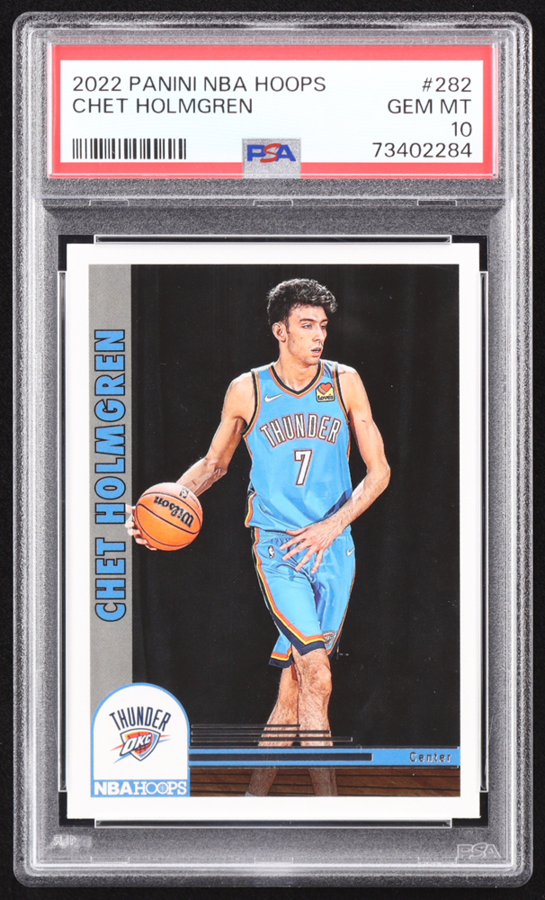 Chet Holmgren 2022-23 Hoops #282 RC (PSA 10) at PristineAuction.com Chet Holmgren 2022-23 Hoops #282 RC (PSA 10) at PristineAuction.com