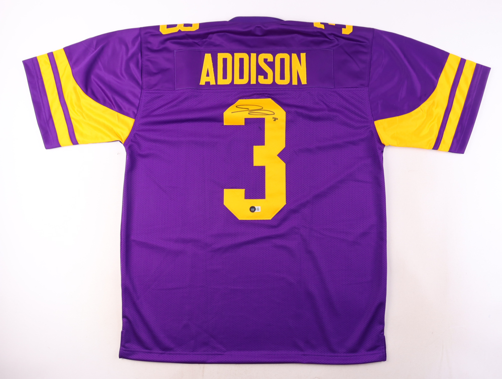 Jordan Addison Signed Jersey (Beckett) at PristineAuction.com Jordan Addison Signed Jersey (Beckett) at PristineAuction.com
