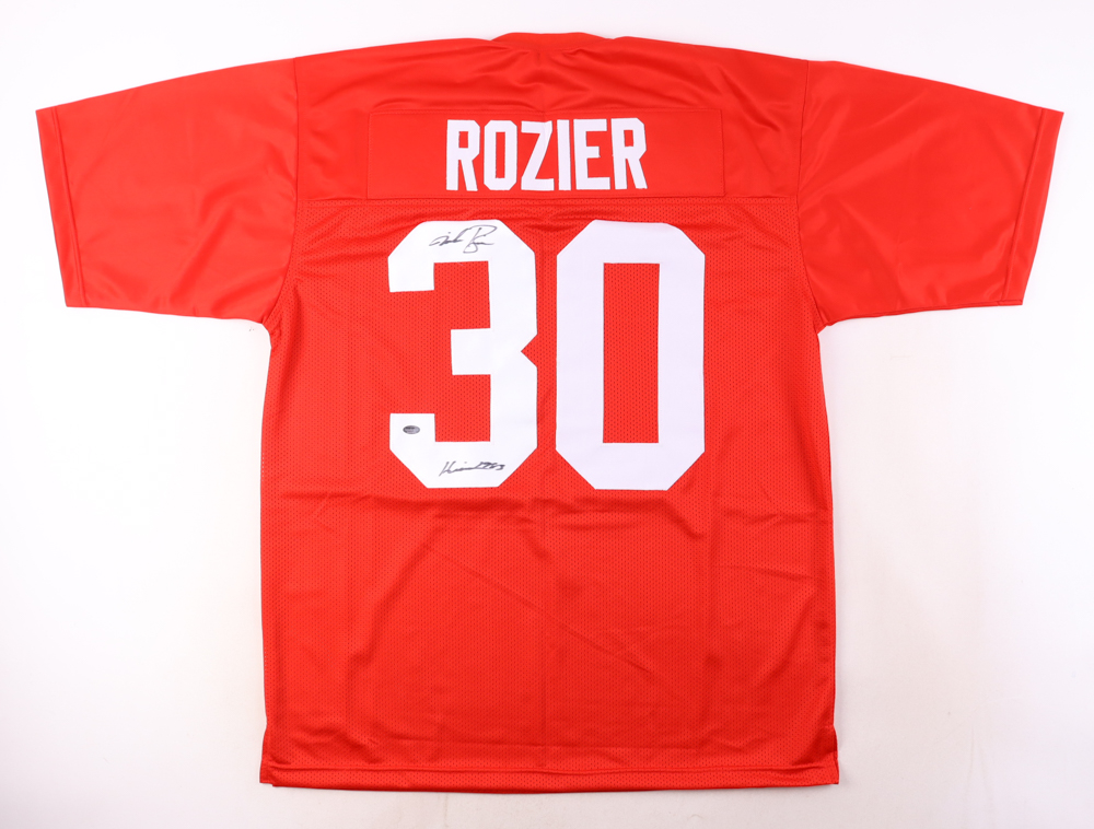 Mike Rozier Signed Jersey Inscribed "Heisman 83" (Schwartz) at PristineAuction.com Mike Rozier Signed Jersey Inscribed "Heisman 83" (Schwartz) at PristineAuction.com