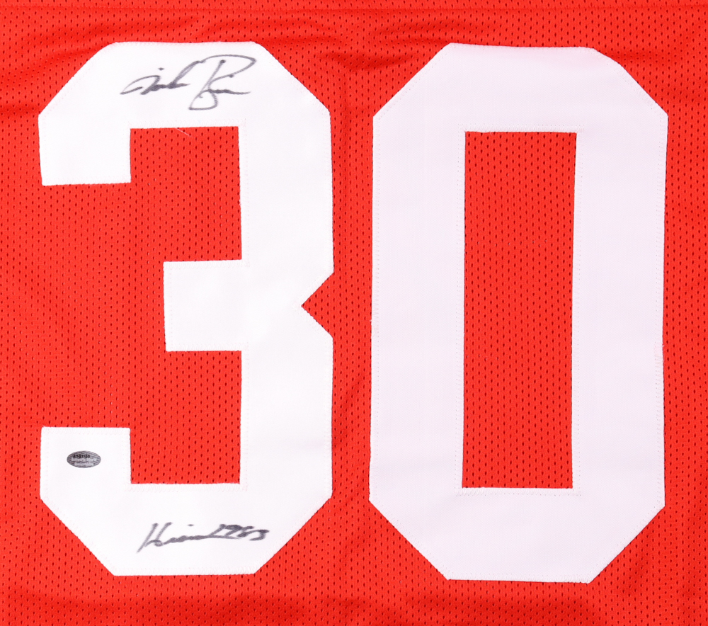Mike Rozier Signed Jersey Inscribed "Heisman 83" (Schwartz) at PristineAuction.com Mike Rozier Signed Jersey Inscribed "Heisman 83" (Schwartz) at PristineAuction.com