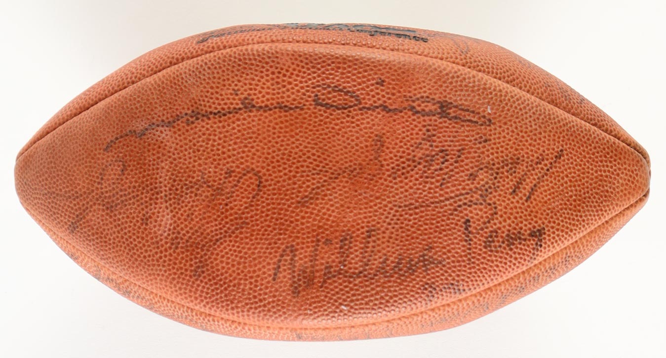 1980's Bears Official NFL Football with Display Case Team-Signed by (15) with Mike Ditka, Dan Hampton, Richard Dent, William Perry (JSA) at PristineAuction.com 1980's Bears Official NFL Football with Display Case Team-Signed by (15) with Mike Ditka, Dan Hampton, Richard Dent, William Perry (JSA) at PristineAuction.com