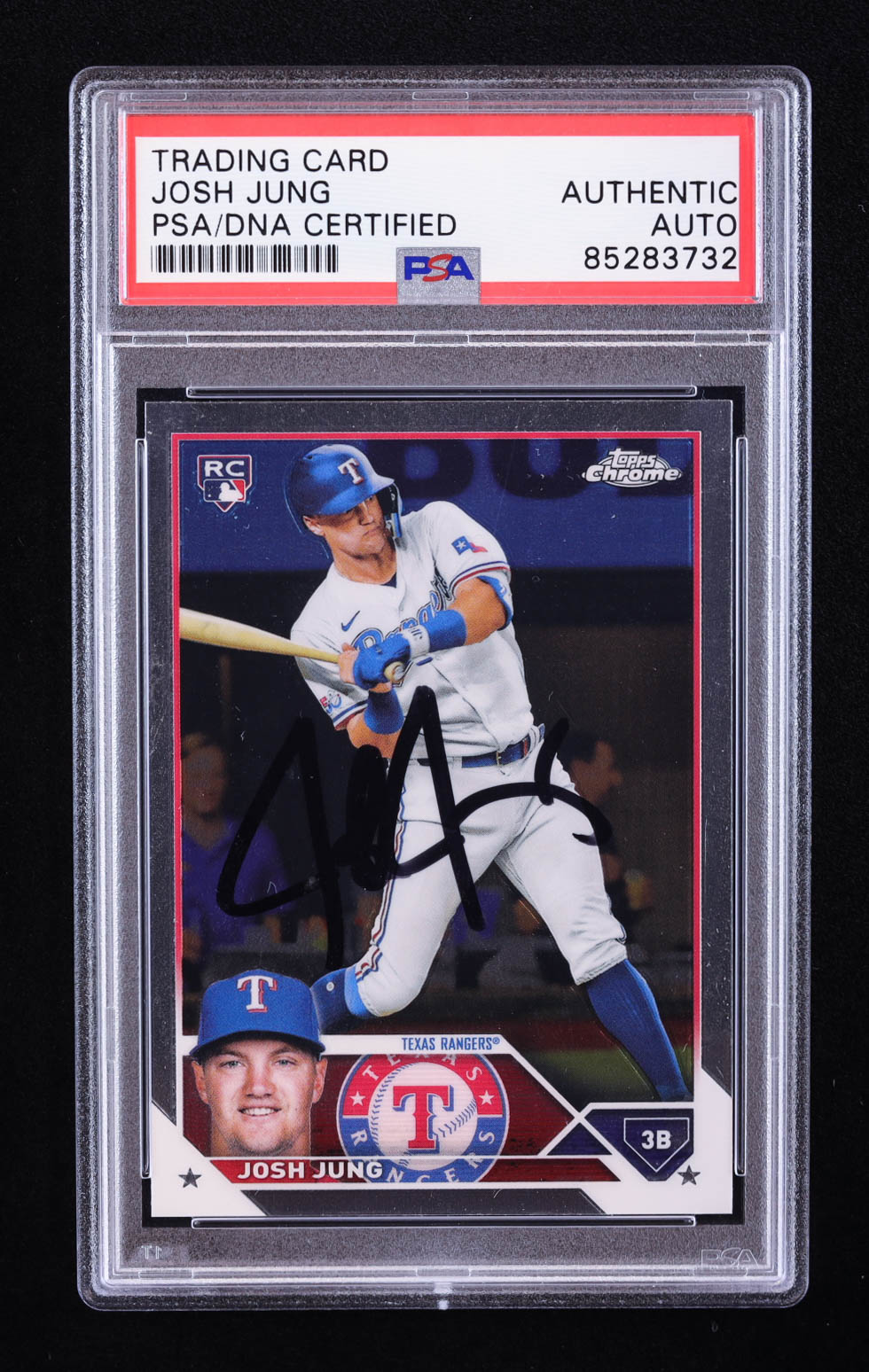 Josh Jung Signed 2023 Topps Chrome #93 (PSA) at PristineAuction.com Josh Jung Signed 2023 Topps Chrome #93 (PSA) at PristineAuction.com