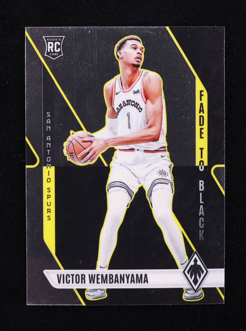 Victor Wembanyama 2023-24 Panini Phoenix Fade To Black #11 RC at PristineAuction.com Victor Wembanyama 2023-24 Panini Phoenix Fade To Black #11 RC at PristineAuction.com