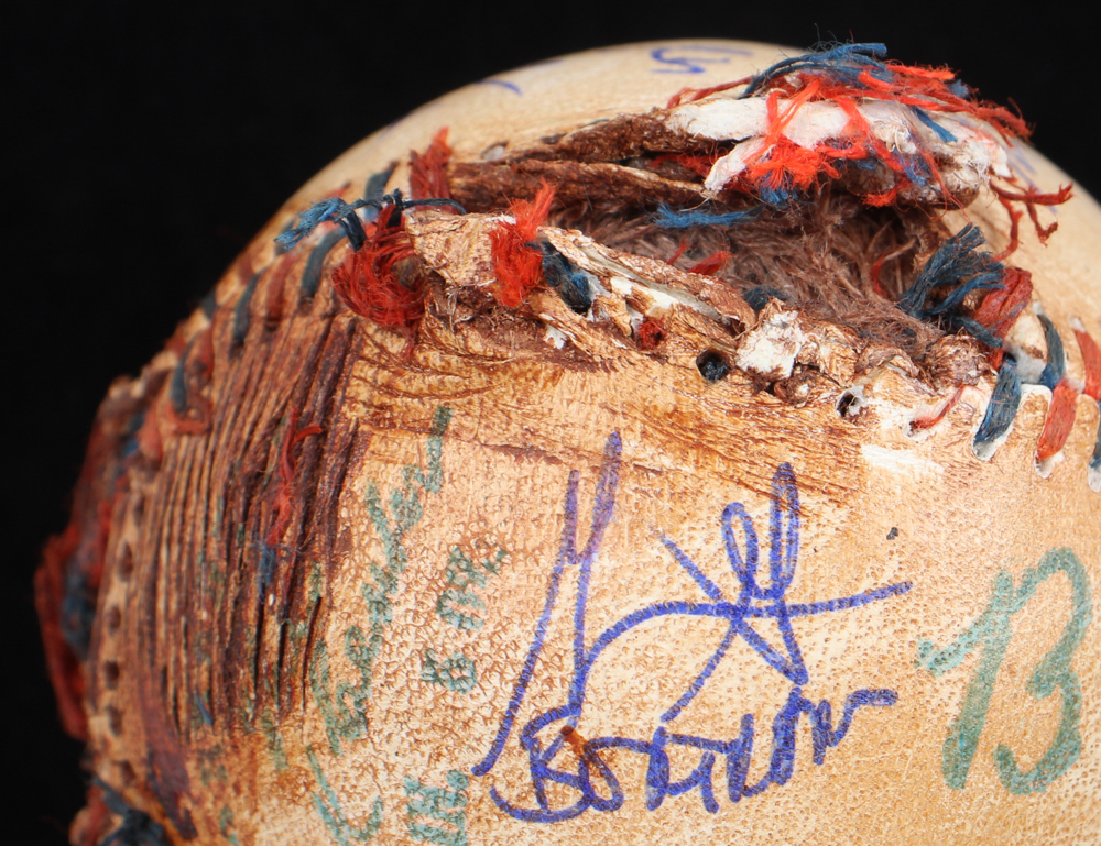 "The Sandlot" Prop Replica Baseball Cast-Signed & Inscribed by (8) with Marty York, Chauncey Leopardi, Tom Guiry, Shane Obedinzki (JSA) at PristineAuction.com "The Sandlot" Prop Replica Baseball Cast-Signed & Inscribed by (8) with Marty York, Chauncey Leopardi, Tom Guiry, Shane Obedinzki (JSA) at PristineAuction.com