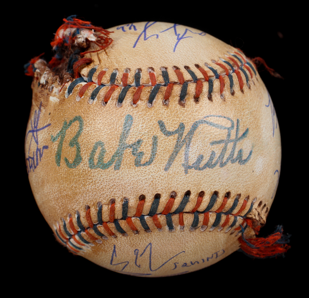 "The Sandlot" Prop Replica Baseball Cast-Signed & Inscribed by (8) with Marty York, Chauncey Leopardi, Tom Guiry, Shane Obedinzki (JSA) at PristineAuction.com "The Sandlot" Prop Replica Baseball Cast-Signed & Inscribed by (8) with Marty York, Chauncey Leopardi, Tom Guiry, Shane Obedinzki (JSA) at PristineAuction.com