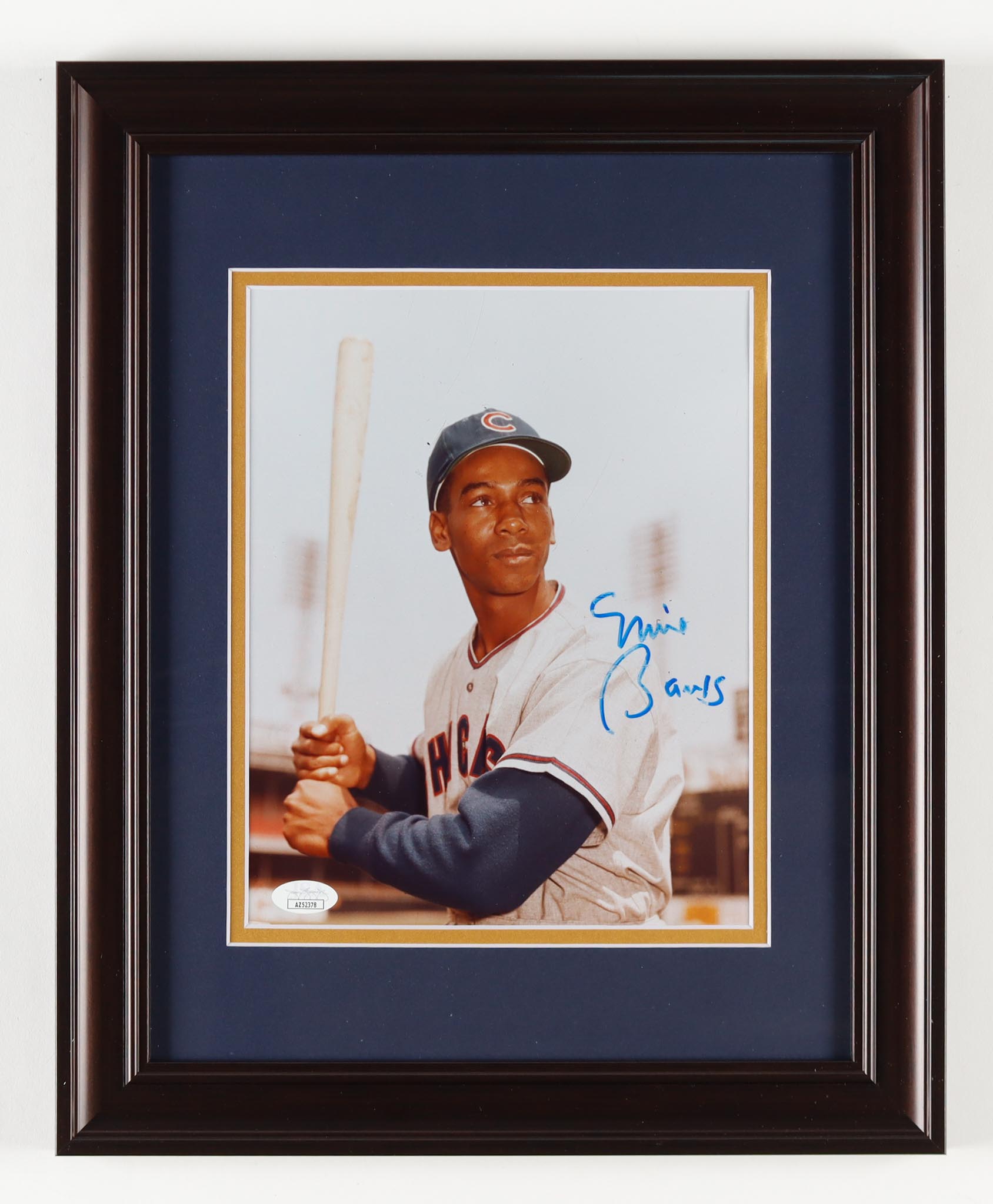 Ernie Banks Signed Cubs Custom Framed Photo Display (JSA) at PristineAuction.com Ernie Banks Signed Cubs Custom Framed Photo Display (JSA) at PristineAuction.com