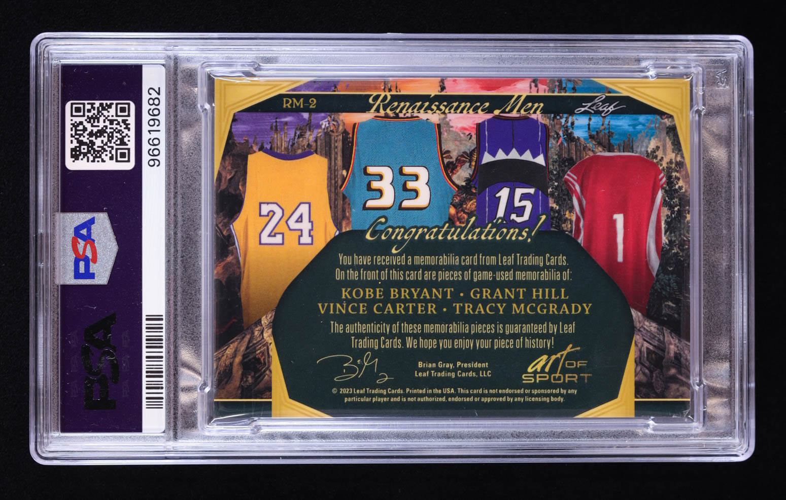 2023 Leaf Art of Sport Renaissance Men Green #RM2 Kobe Bryant / Grant ...