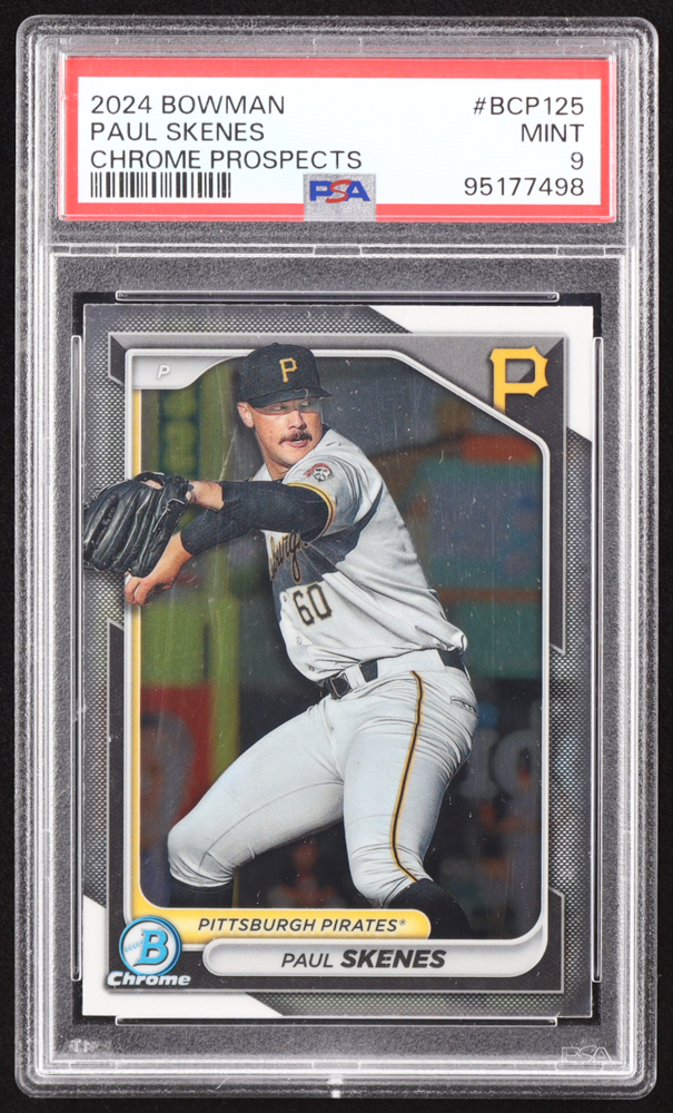 Paul Skenes 2024 Bowman Chrome Prospects #BCP125 RC (PSA 9) at PristineAuction.com Paul Skenes 2024 Bowman Chrome Prospects #BCP125 RC (PSA 9) at PristineAuction.com