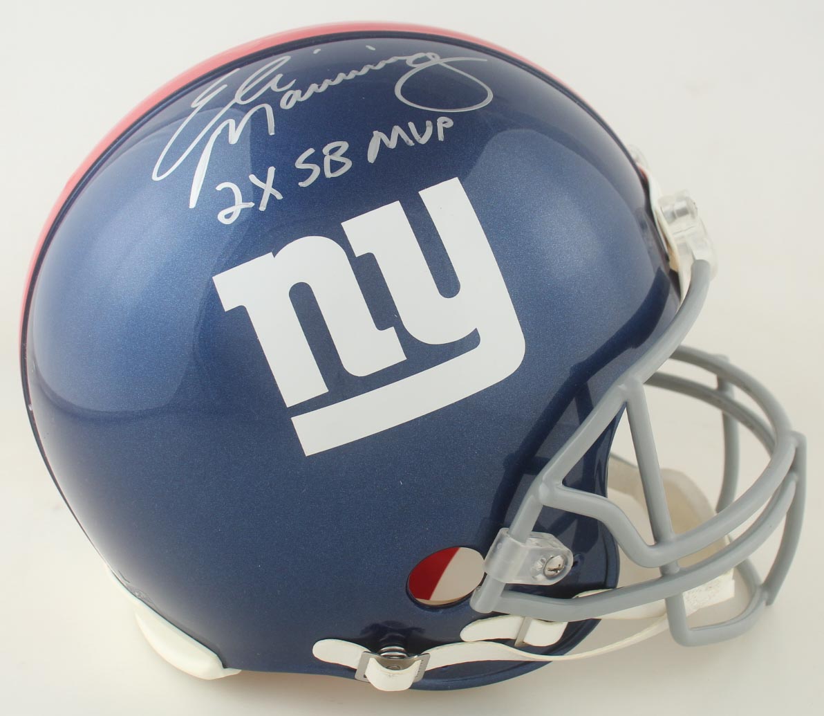 Eli Manning Signed Giants Full-Size Authentic On-Field Helmet Inscribed "2x SB Champ" (Fanatics) at PristineAuction.com Eli Manning Signed Giants Full-Size Authentic On-Field Helmet Inscribed "2x SB Champ" (Fanatics) at PristineAuction.com