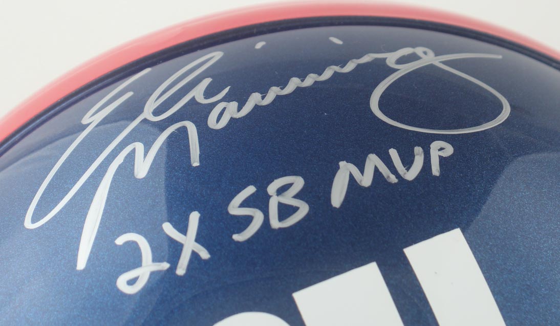 Eli Manning Signed Giants Full-Size Authentic On-Field Helmet Inscribed "2x SB Champ" (Fanatics) at PristineAuction.com Eli Manning Signed Giants Full-Size Authentic On-Field Helmet Inscribed "2x SB Champ" (Fanatics) at PristineAuction.com