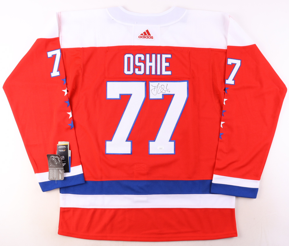 T. J. Oshie Signed Jersey (JSA) at PristineAuction.com T. J. Oshie Signed Jersey (JSA) at PristineAuction.com