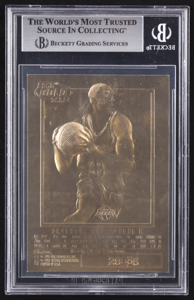 Kobe Bryant 1994-00 Bleachers 23KT Gold #3 E-X2000 Purple Signature / 1996 RC (BGS 9) at PristineAuction.com Kobe Bryant 1994-00 Bleachers 23KT Gold #3 E-X2000 Purple Signature / 1996 RC (BGS 9) at PristineAuction.com