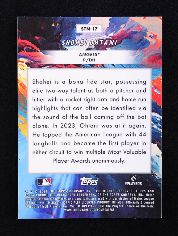 Shohei Ohtani 2024 Topps Cosmic Chrome Stars in the Night #STN17 at PristineAuction.com Shohei Ohtani 2024 Topps Cosmic Chrome Stars in the Night #STN17 at PristineAuction.com