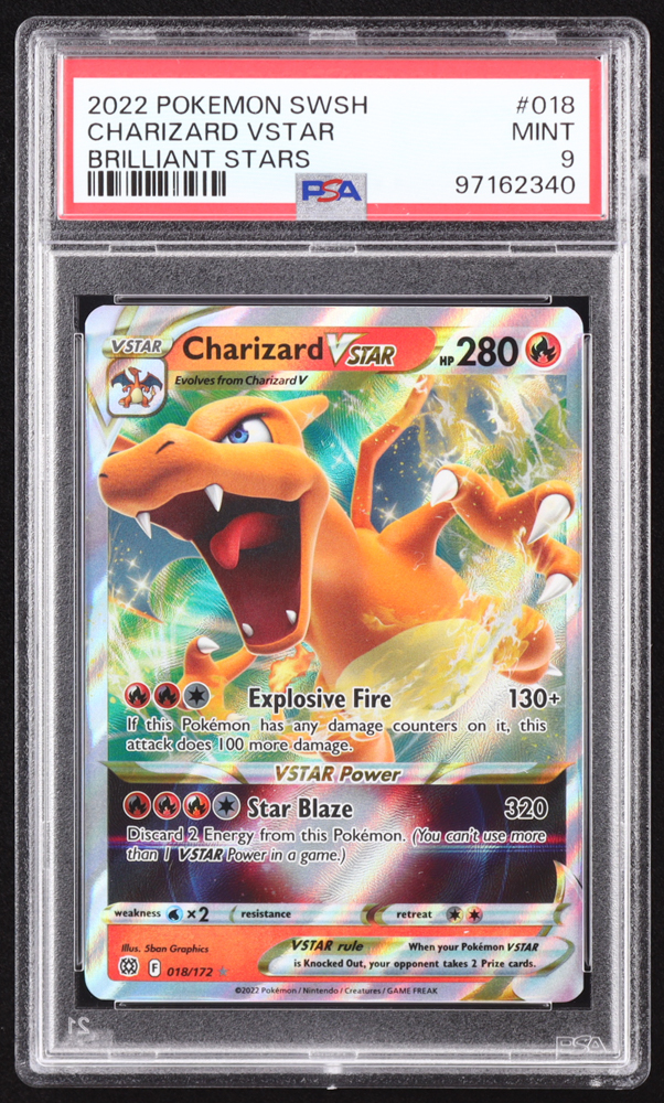 Charizard VSTAR Pokemon 2022 Brilliant Stars #18 (PSA 9) at PristineAuction.com Charizard VSTAR Pokemon 2022 Brilliant Stars #18 (PSA 9) at PristineAuction.com