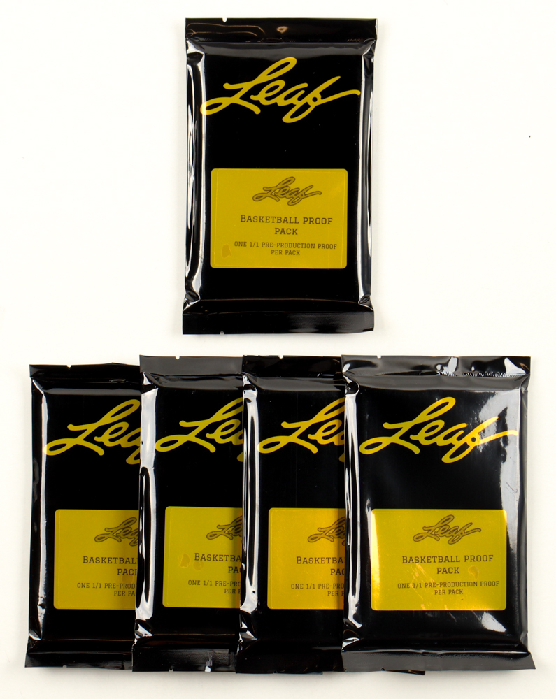 Set of (5) Leaf Basketball #1/1 Pre-Production Proof Mystery Packs with (1) Card Each at PristineAuction.com Set of (5) Leaf Basketball #1/1 Pre-Production Proof Mystery Packs with (1) Card Each at PristineAuction.com