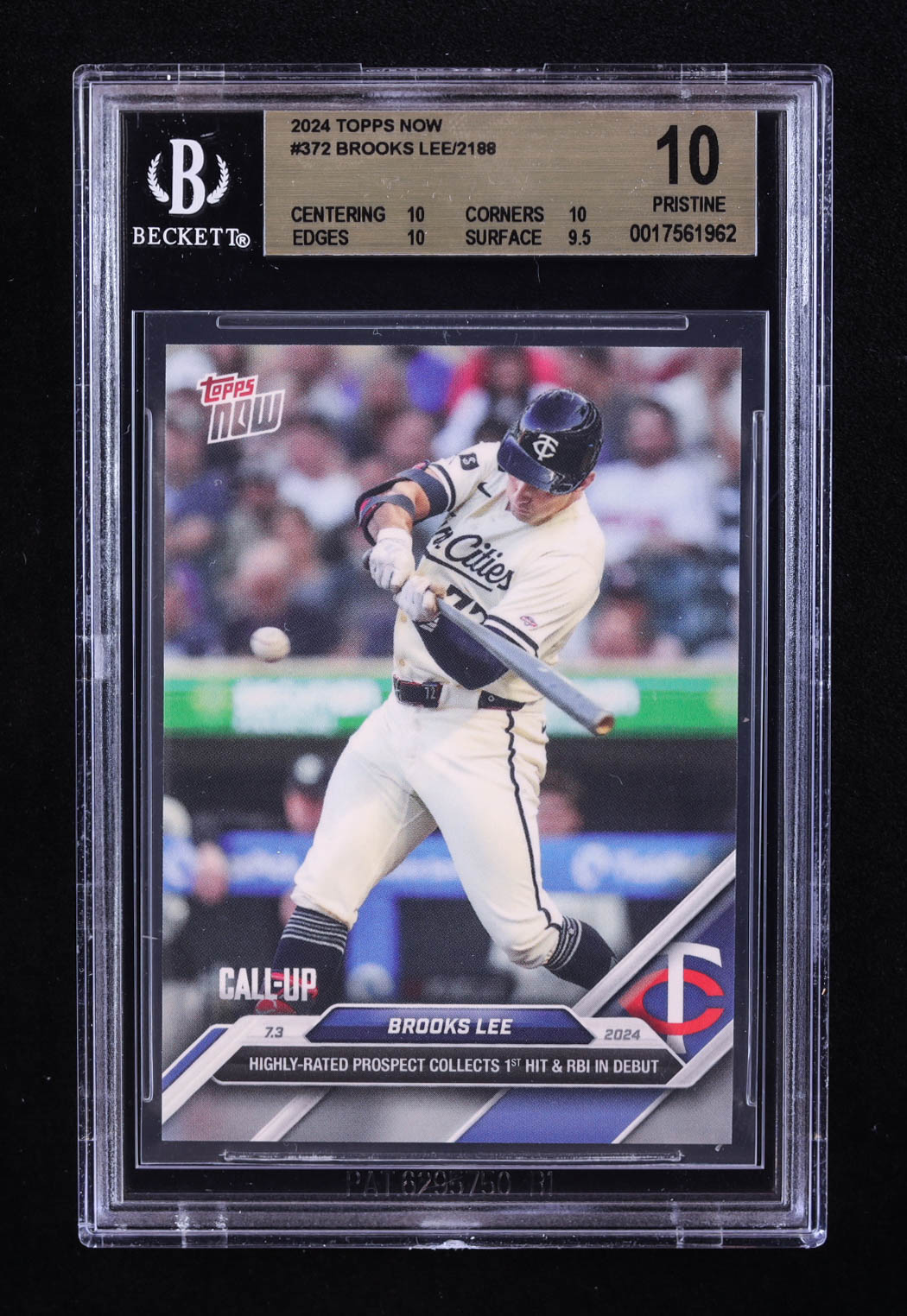 Brooks Lee 2024 Topps Now #372 RC (BGS 10) at PristineAuction.com Brooks Lee 2024 Topps Now #372 RC (BGS 10) at PristineAuction.com