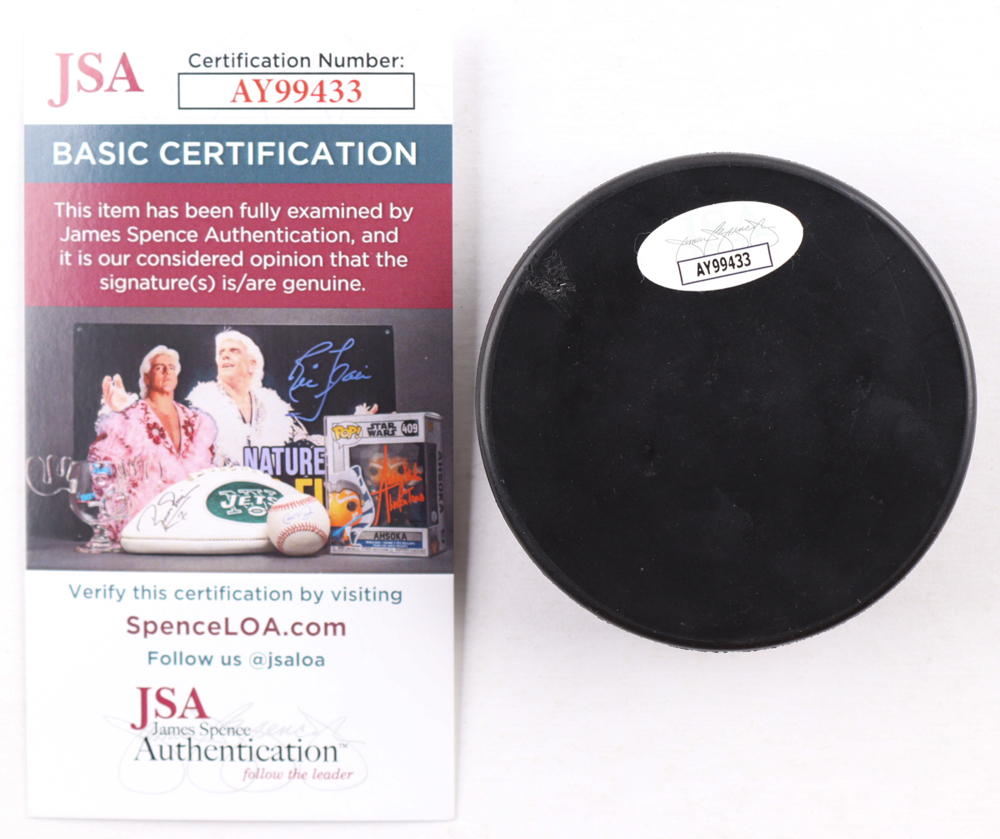 Dylan Larkin Signed USA Hockey Logo Hockey Puck (JSA) at PristineAuction.com Dylan Larkin Signed USA Hockey Logo Hockey Puck (JSA) at PristineAuction.com