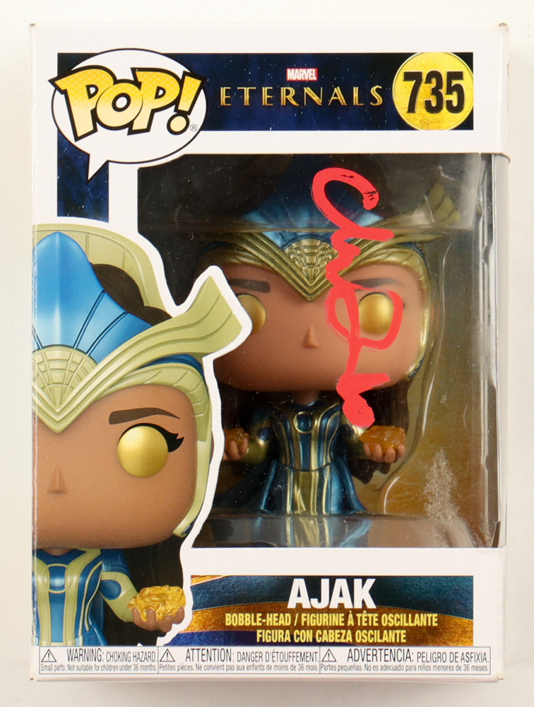 Chloe Zhao Signed "Eternals" #735 Ajak Bobble-Head Funko Pop! Vinyl Figure (PSA) at PristineAuction.com Chloe Zhao Signed "Eternals" #735 Ajak Bobble-Head Funko Pop! Vinyl Figure (PSA) at PristineAuction.com