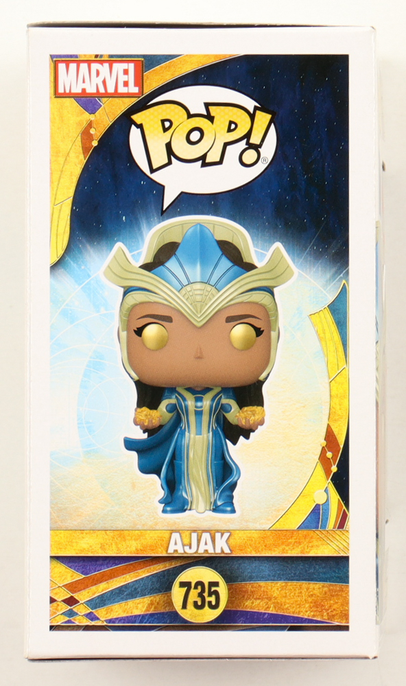 Chloe Zhao Signed "Eternals" #735 Ajak Bobble-Head Funko Pop! Vinyl Figure (PSA) at PristineAuction.com Chloe Zhao Signed "Eternals" #735 Ajak Bobble-Head Funko Pop! Vinyl Figure (PSA) at PristineAuction.com