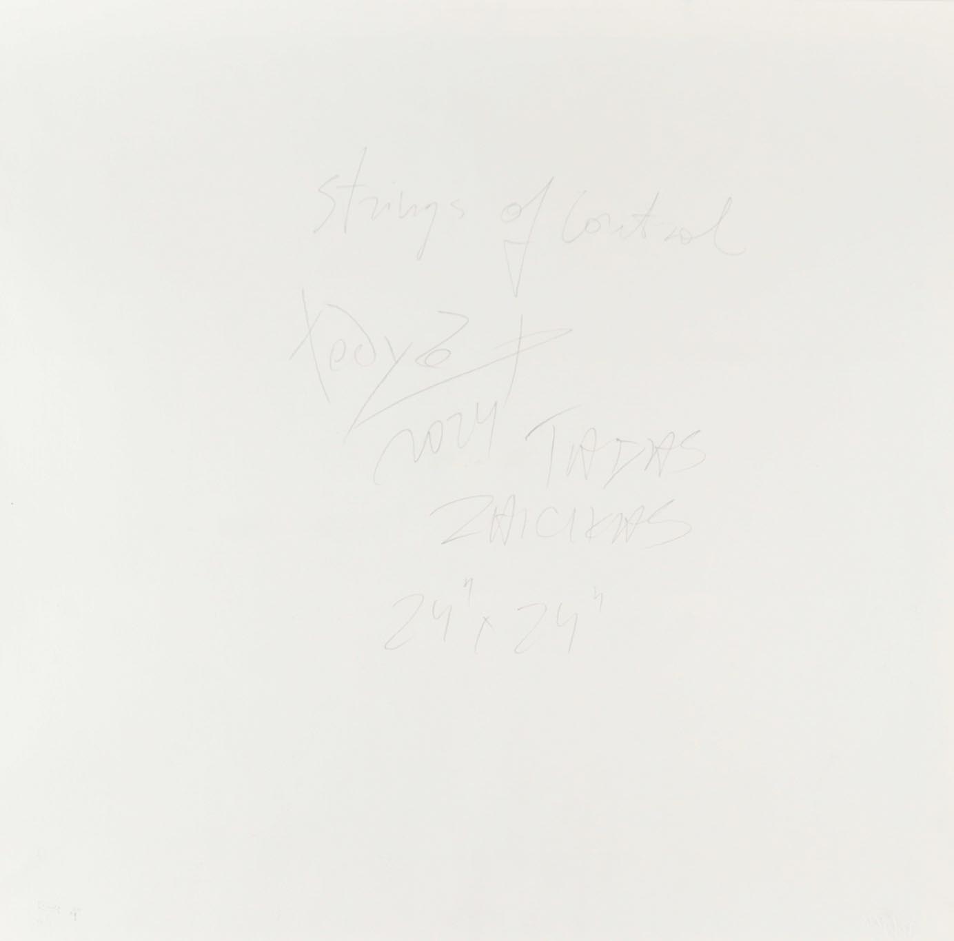 "Strings of Control" 2024 24x24 Original Painting on Paper by Tadas Zaicikas | TedyZet (Zaicikas) at PristineAuction.com "Strings of Control" 2024 24x24 Original Painting on Paper by Tadas Zaicikas | TedyZet (Zaicikas) at PristineAuction.com