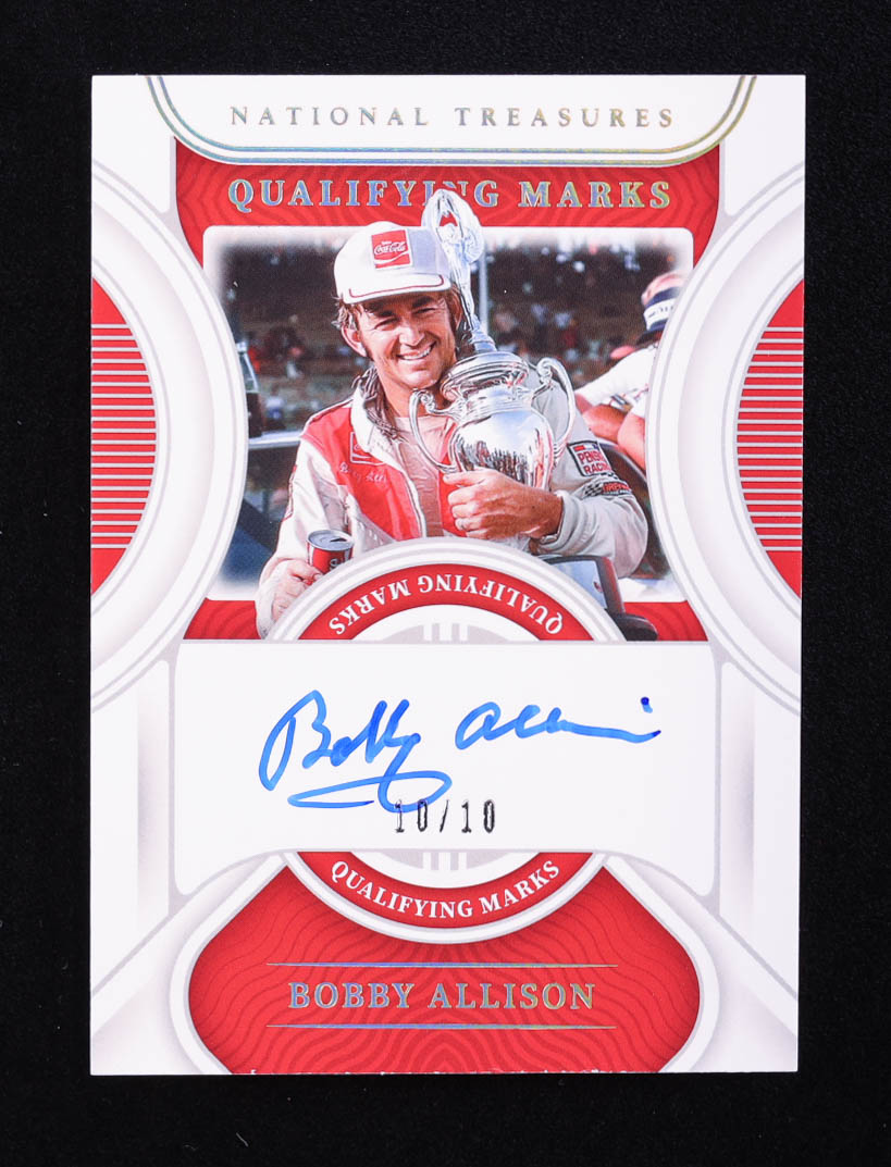Bobby Allison 2022 Panini National Treasures Qualifying Marks Holo Gold #12 #10/10 at PristineAuction.com Bobby Allison 2022 Panini National Treasures Qualifying Marks Holo Gold #12 #10/10 at PristineAuction.com