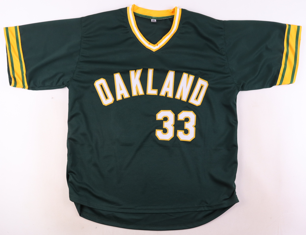 Jose Canseco Signed Jersey Inscribed "86 AL ROY" (JSA) at PristineAuction.com Jose Canseco Signed Jersey Inscribed "86 AL ROY" (JSA) at PristineAuction.com