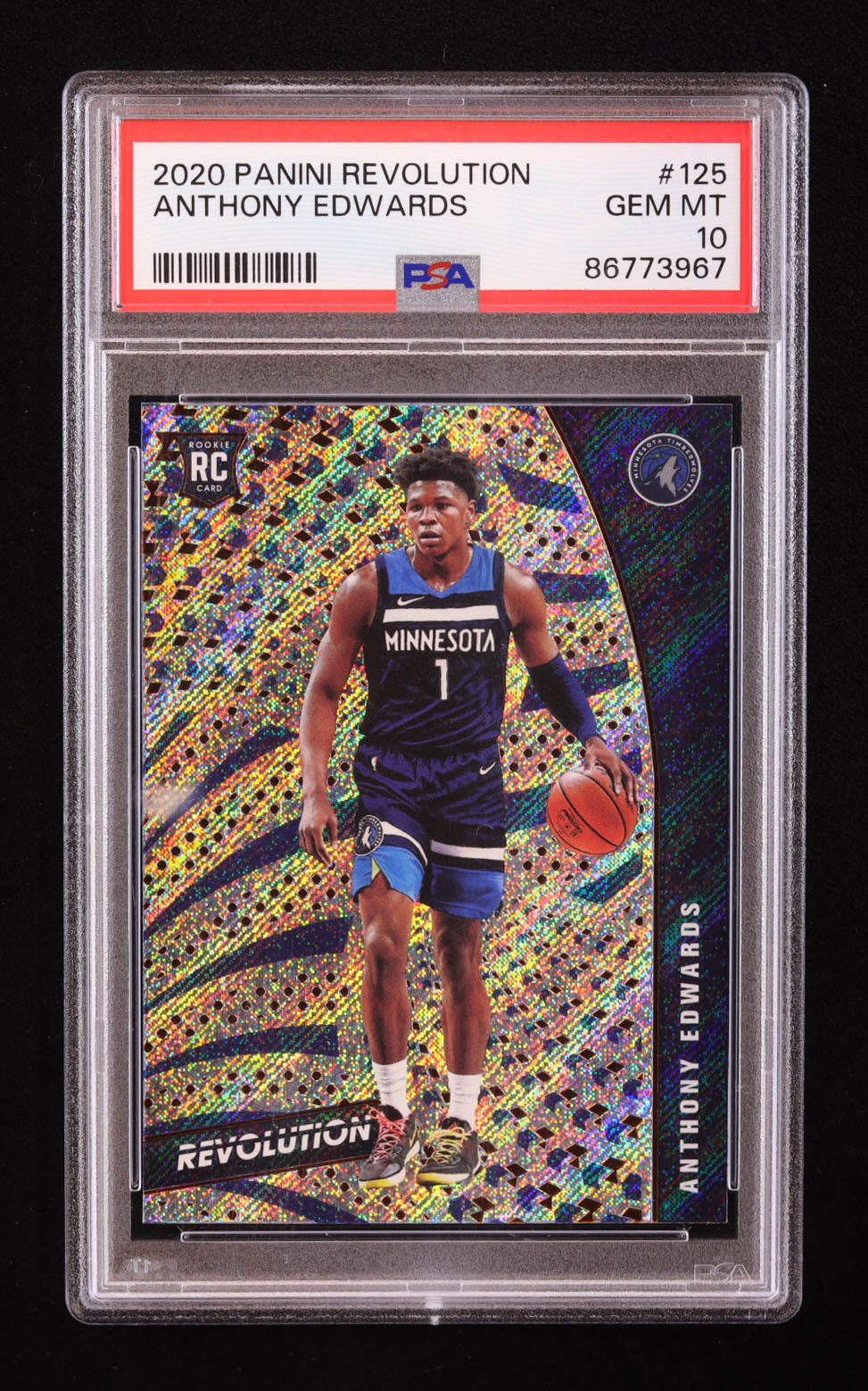 Anthony Edwards 2020-21 Panini Revolution #125 RC (PSA 10) at PristineAuction.com Anthony Edwards 2020-21 Panini Revolution #125 RC (PSA 10) at PristineAuction.com