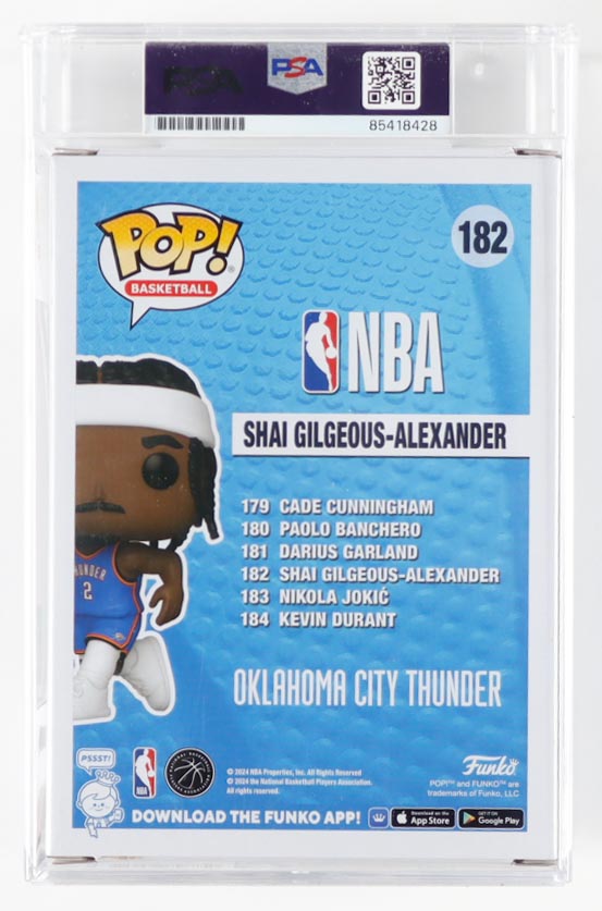 Shai Gilgeous-Alexander Signed Thunder #182 Funko Pop! Vinyl