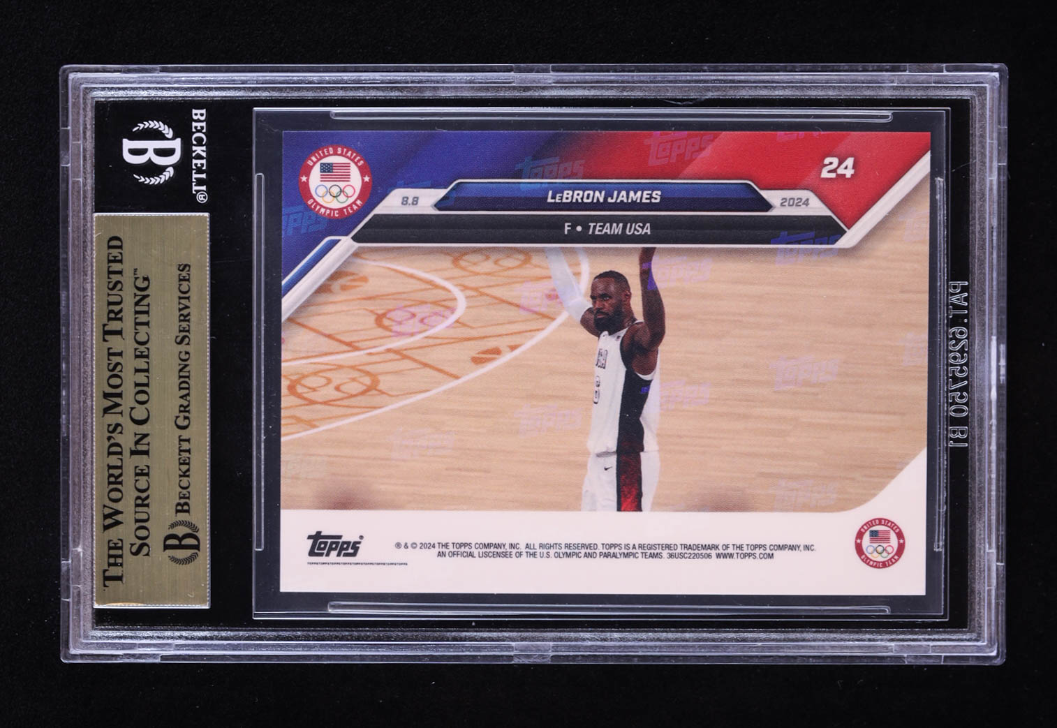 LeBron James 2024 Topps Now Olympic Games #24 (BGS 9.5) at PristineAuction.com LeBron James 2024 Topps Now Olympic Games #24 (BGS 9.5) at PristineAuction.com