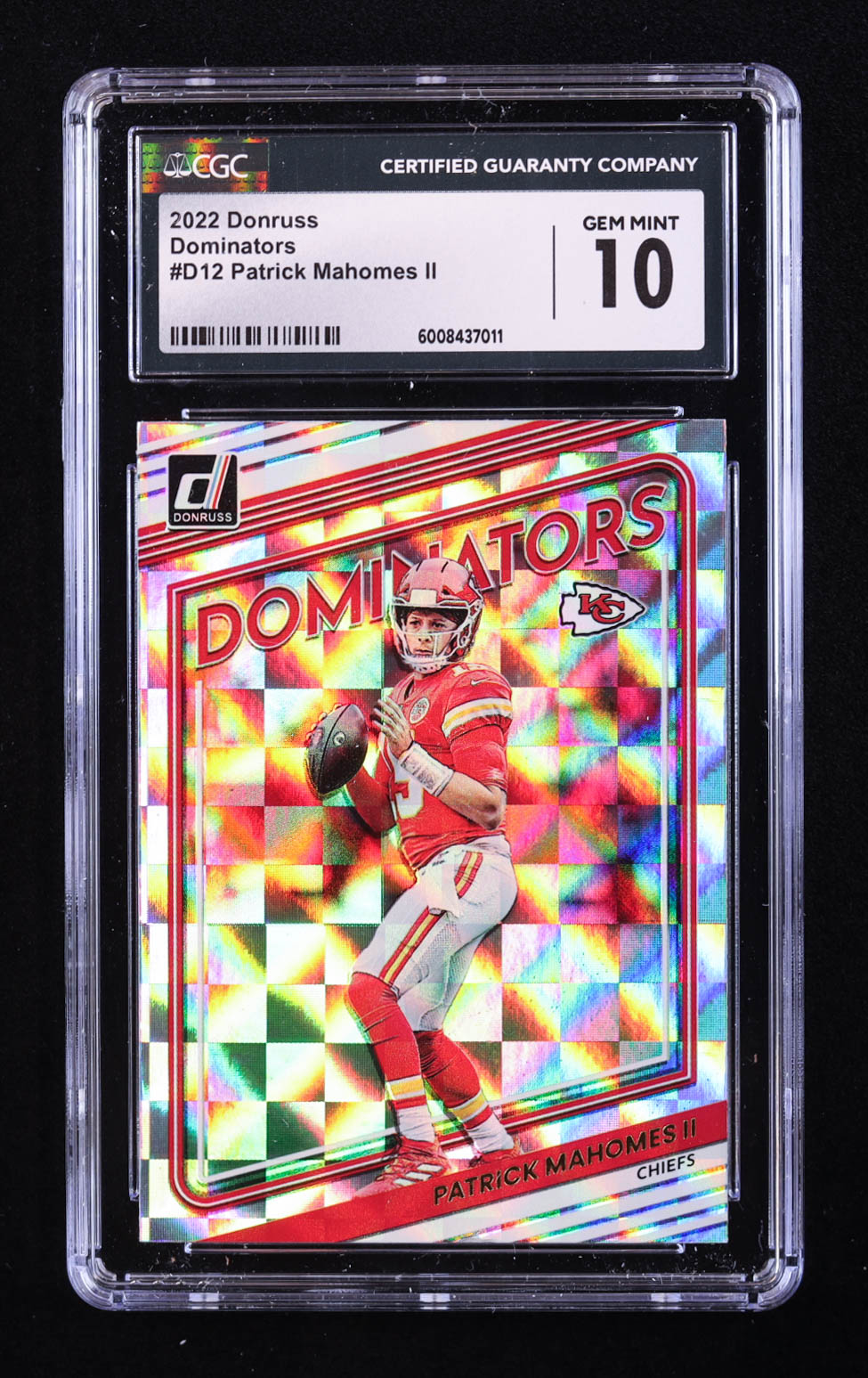 Patrick Mahomes II 2022 Donruss Dominators #1 (CGC 10) at PristineAuction.com Patrick Mahomes II 2022 Donruss Dominators #1 (CGC 10) at PristineAuction.com