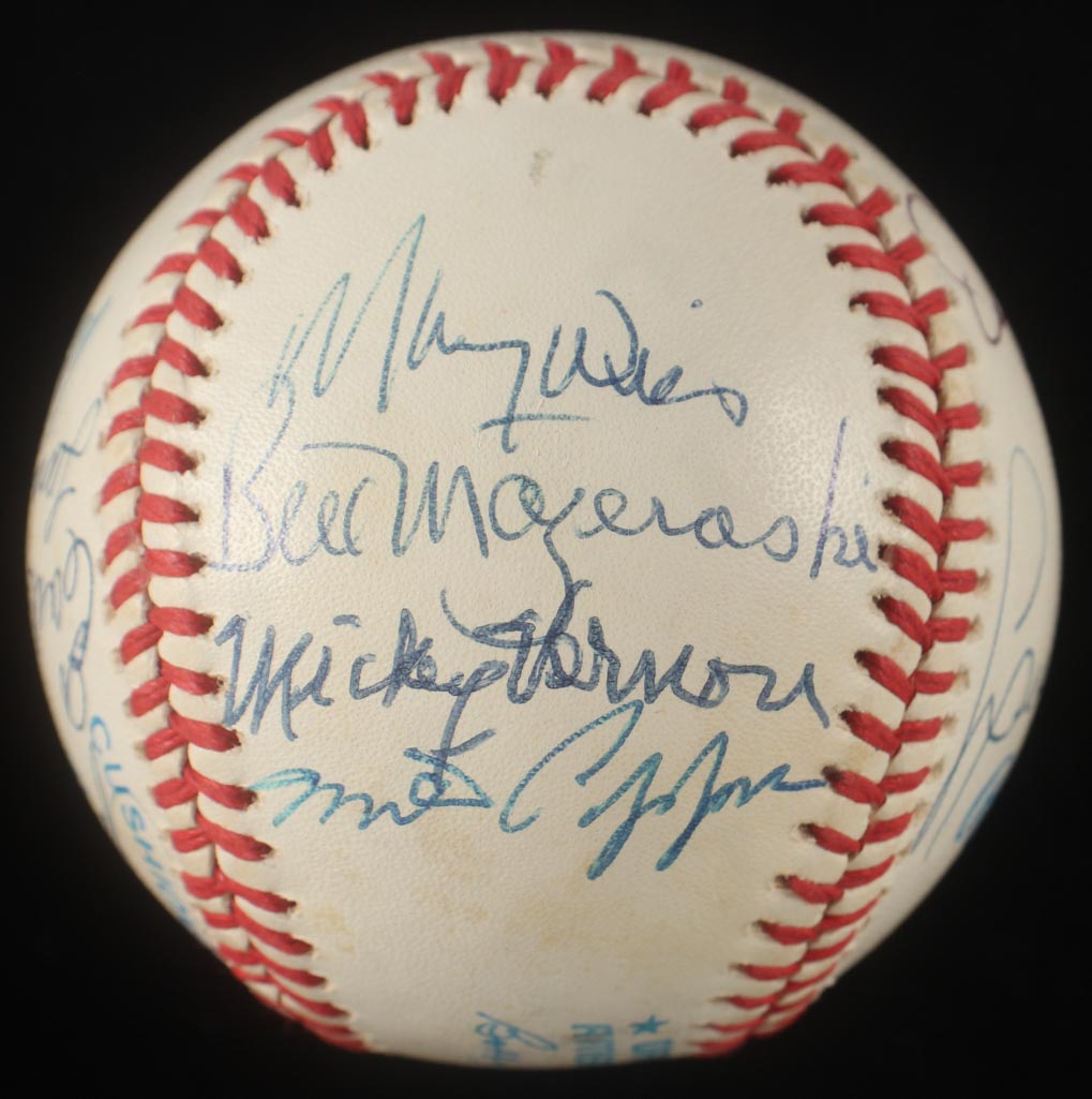 Baseball Legends OAL Baseball Signed by (15) With Phil Rizzuto, Tony ...