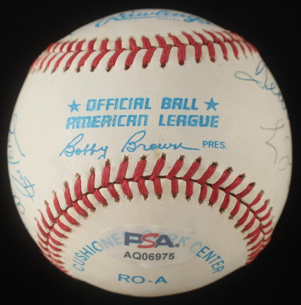 Baseball Legends OAL Baseball Signed by (12) With Ted Williams, Greg Maddux, Stan Musial, Bobby Doerr With Wood & Glass Display Case (PSA) at PristineAuction.com Baseball Legends OAL Baseball Signed by (12) With Ted Williams, Greg Maddux, Stan Musial, Bobby Doerr With Wood & Glass Display Case (PSA) at PristineAuction.com