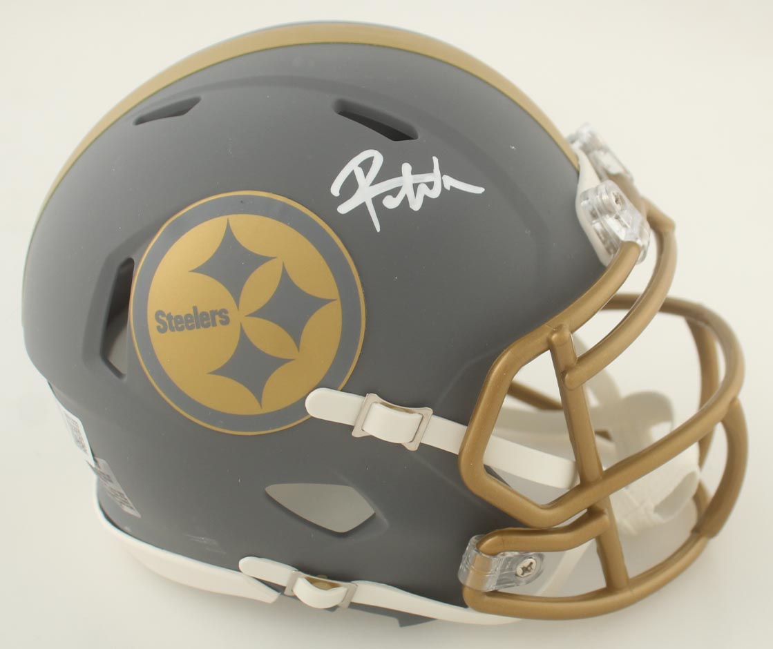 Roman Wilson Signed Steelers Slate Alternate Speed Mini Helmet (Beckett) at PristineAuction.com Roman Wilson Signed Steelers Slate Alternate Speed Mini Helmet (Beckett) at PristineAuction.com