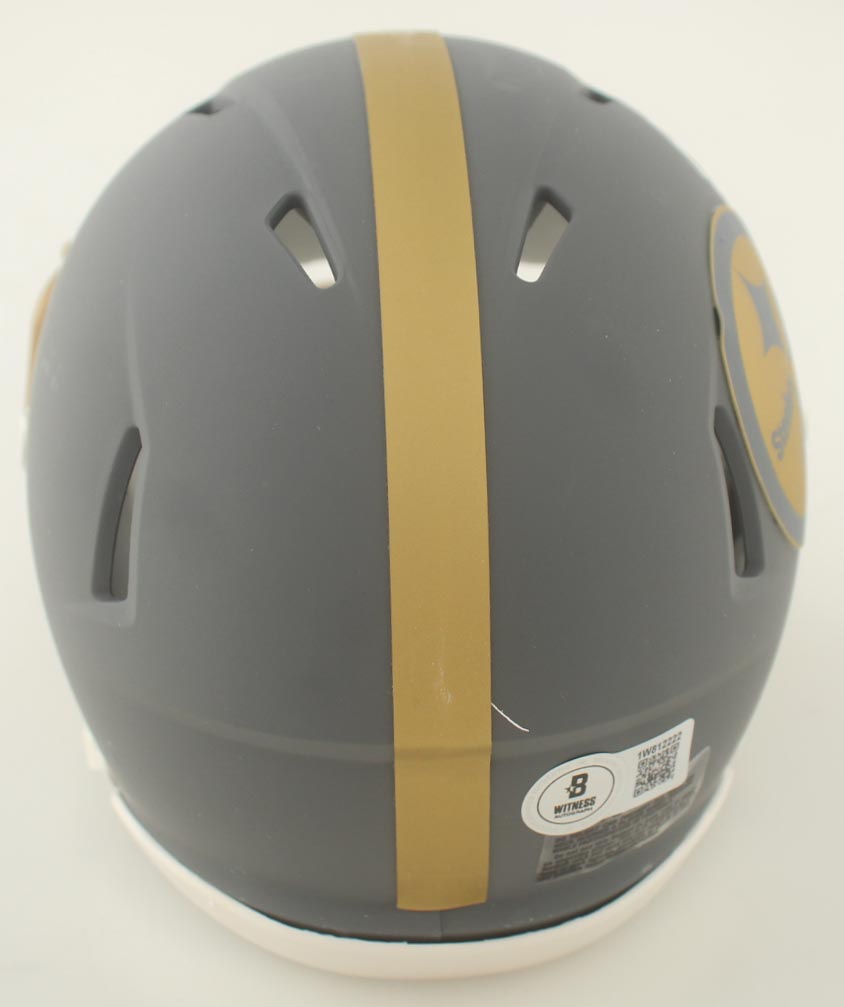 Roman Wilson Signed Steelers Slate Alternate Speed Mini Helmet (Beckett) at PristineAuction.com Roman Wilson Signed Steelers Slate Alternate Speed Mini Helmet (Beckett) at PristineAuction.com
