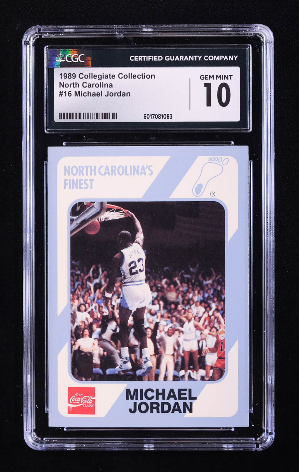Michael Jordan 1989 North Carolina Collegiate Collection #16 (CGC 10) at PristineAuction.com Michael Jordan 1989 North Carolina Collegiate Collection #16 (CGC 10) at PristineAuction.com