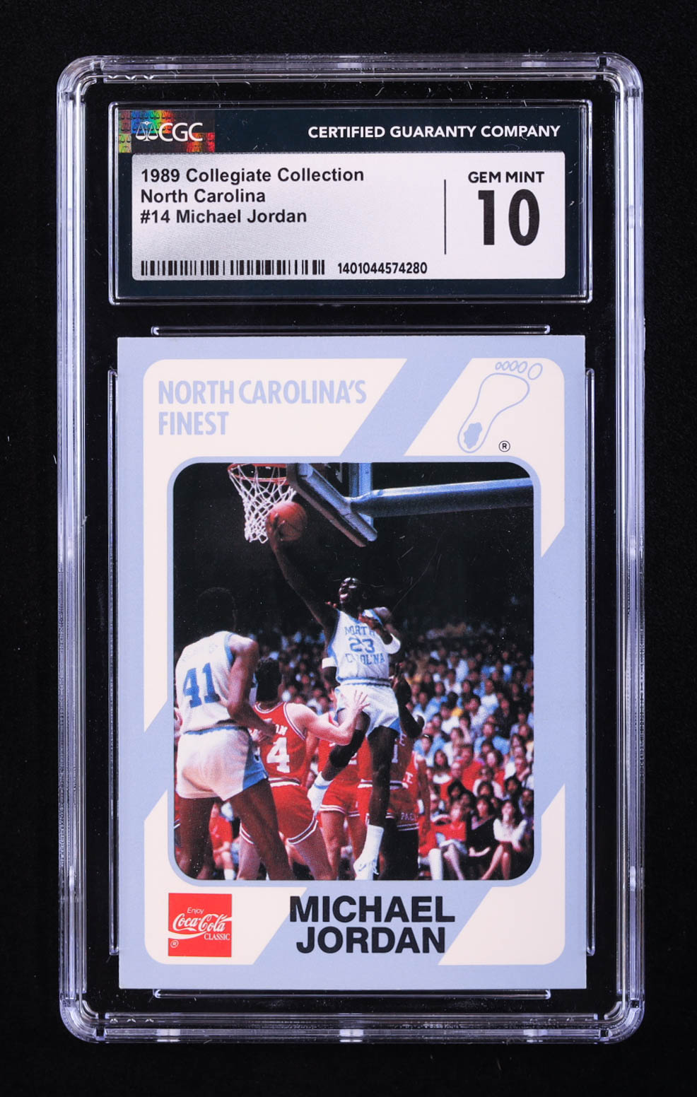 Michael Jordan 1989 North Carolina Collegiate Collection #14 (CGC 10) at PristineAuction.com Michael Jordan 1989 North Carolina Collegiate Collection #14 (CGC 10) at PristineAuction.com