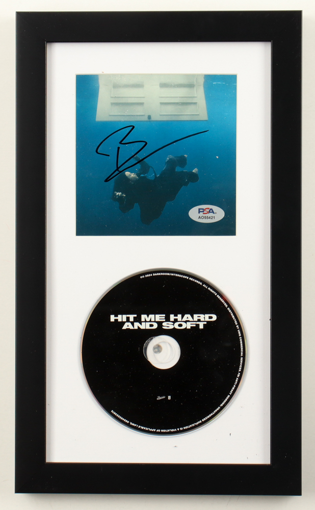 Billie Eilish Signed "Hit Me Hard And Soft" Custom Framed CD Album Insert Display With Disc (PSA) at PristineAuction.com Billie Eilish Signed "Hit Me Hard And Soft" Custom Framed CD Album Insert Display With Disc (PSA) at PristineAuction.com