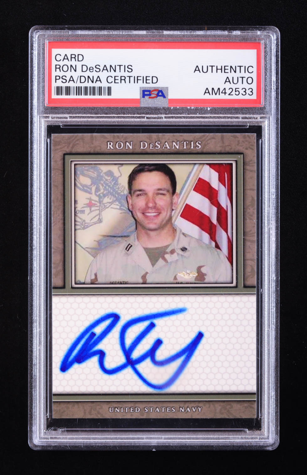 Ron DeSantis Signed Custom Trading Card (PSA) at PristineAuction.com Ron DeSantis Signed Custom Trading Card (PSA) at PristineAuction.com