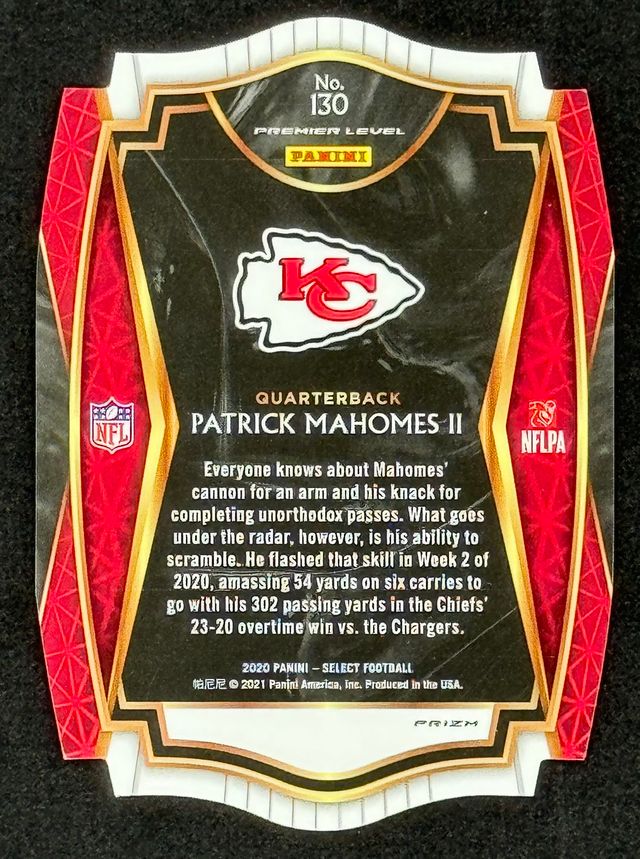 Patrick Mahomes II 2020 Select Prizm Orange Die Cut #130 at PristineAuction.com Patrick Mahomes II 2020 Select Prizm Orange Die Cut #130 at PristineAuction.com