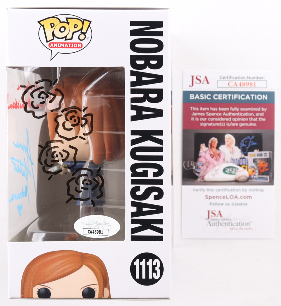 Anne Yatco Signed "Jujutsu Kaisen" #1113 Nobara Kugisaki Funko Pop! Vinyl Figure Inscribed "Let's Play A Game Of Chicken!", "Nobara" & A Hand Drawn Sketch (JSA) at PristineAuction.com Anne Yatco Signed "Jujutsu Kaisen" #1113 Nobara Kugisaki Funko Pop! Vinyl Figure Inscribed "Let's Play A Game Of Chicken!", "Nobara" & A Hand Drawn Sketch (JSA) at PristineAuction.com