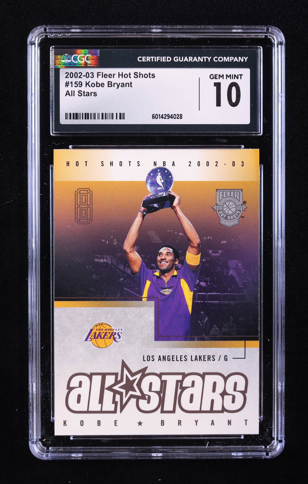 Kobe Bryant 2002-03 Fleer Hot Shots #159 AS (CGC 10) at PristineAuction.com Kobe Bryant 2002-03 Fleer Hot Shots #159 AS (CGC 10) at PristineAuction.com