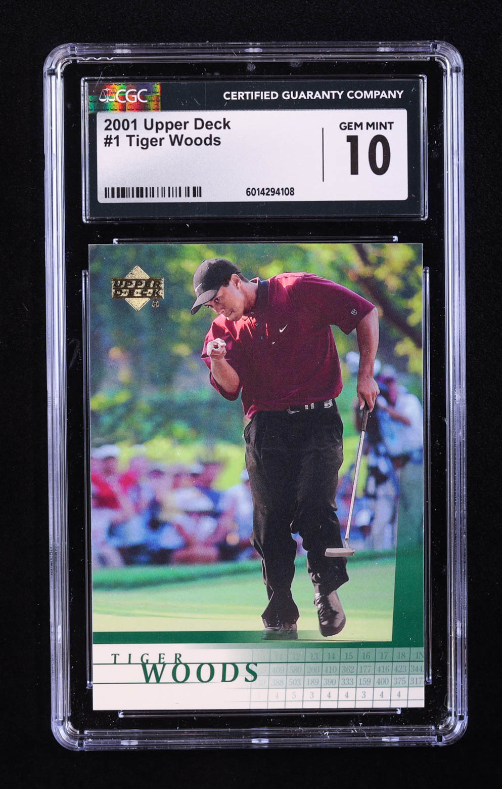 Tiger Woods 2001 Upper Deck #1 RC (CGC 10) at PristineAuction.com Tiger Woods 2001 Upper Deck #1 RC (CGC 10) at PristineAuction.com